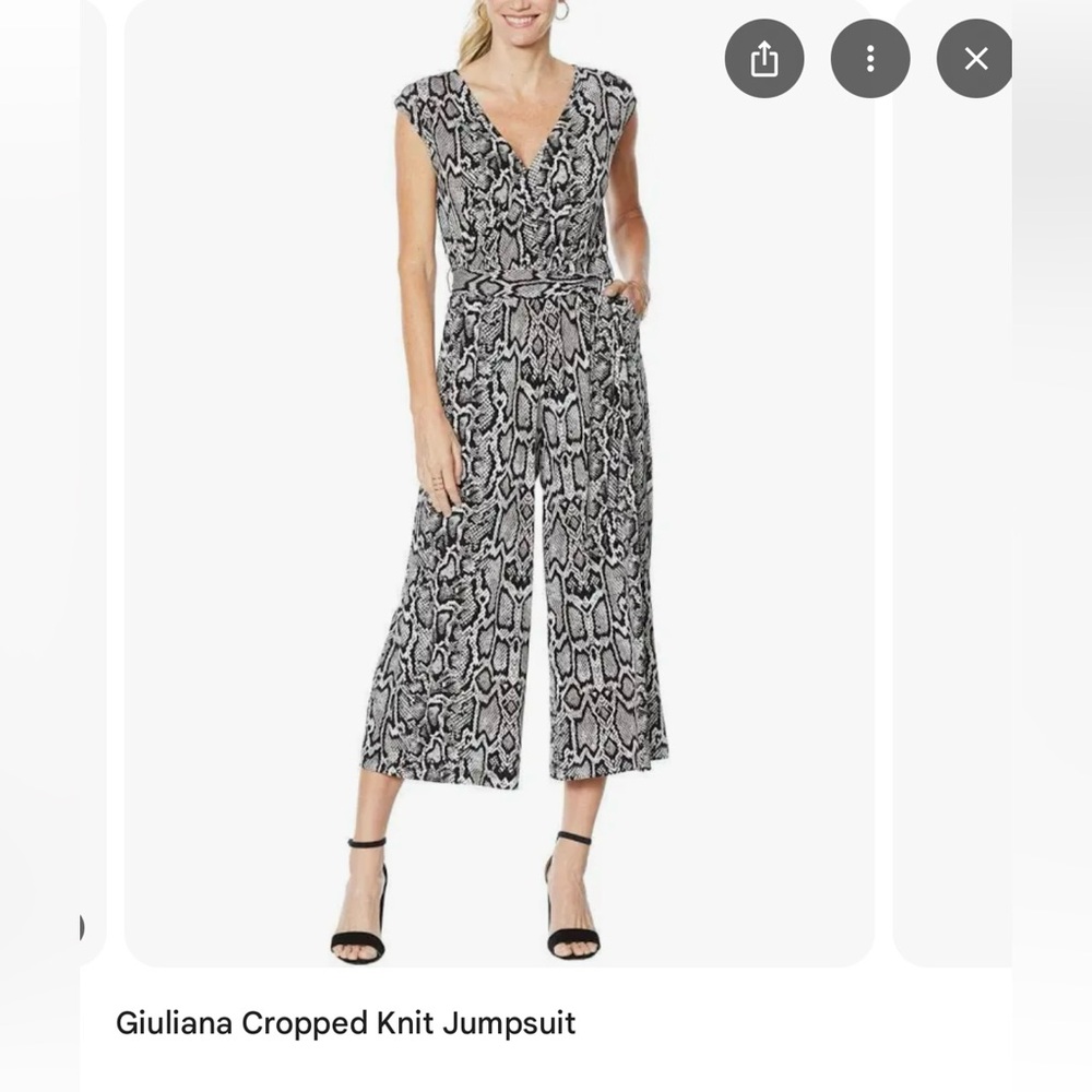 G by Giuliana Monochrome Snakeskin  mid calf Jumpsuit, never worn.